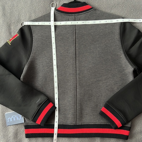 UMD Terps Bomber Letter Jacket Sweatshirt University Maryland Womens M 6 8 - Picture 10 of 17